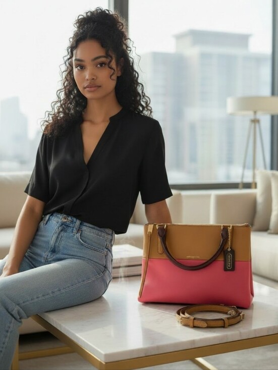 Coach Handbags - Coach Mini Borough Bag In Retro Colorblock Leather